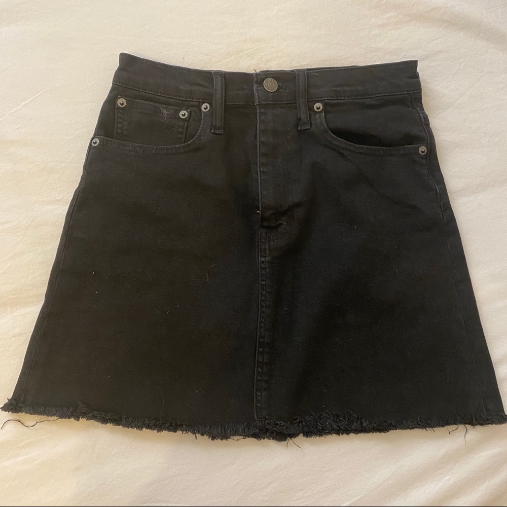 Madewell Black Jean Skirt Size 25